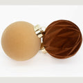 Obgora 15PCS Velvet Flocked Christmas Ornaments 3.15in Brown Light Coffee Beige by Deal US