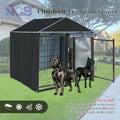 NGB Outdoor Dog Kennel Cover 4x4x4.5ft 600D Waterproof Windproof Black by Deal US