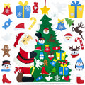 JUN-ELECTRON DIY Felt Christmas Tree Set 3.2Ft Green with Ornaments & Lights by Deal US