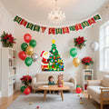 JUN-ELECTRON DIY Felt Christmas Tree Set 3.2Ft Green with Ornaments & Lights by Deal US