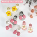Incolumitas Baby Girl Socks 4-Pack Low Cut Floral Non-Slip Grips Multicolor by Deal US