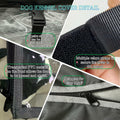 NGB Outdoor Dog Kennel Cover 4x4x4.5ft 600D Waterproof Windproof Black by Deal US