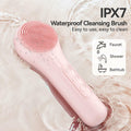 ZEXIYP Silicone Face Scrubber Electric Waterproof Brush 5 Strength Pink by Deal US