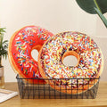 Bettli Chocolate Donut Photoreal Print Throw Pillow Cushion Plush Toy 1 Count by Deal US