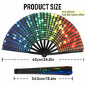 ZOYVUX Large Folding Handheld Dance Fans 2 Pcs Disco Clack Sound Fans by Deal US