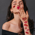 Kotbs Kiss Lips Temporary Tattoo Stickers 4-Pack Multi-colored Adults Kids by Deal US