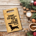 FONDCANYON Dachshund Bamboo Wood Cutting Board Kitchen Decor Brown by Deal US