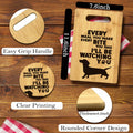 FONDCANYON Dachshund Bamboo Wood Cutting Board Kitchen Decor Brown by Deal US