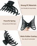 MAORULU 4 Pack Large Non-slip Matte Hair Claw Clips for Women Black by Deal US