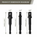 Rawolp 3-Piece Socket Adapter Set 1/4", 3/8", 1/2" Drive by Deal US