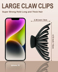 MAORULU 4 Pack Large Non-slip Matte Hair Claw Clips for Women Black by Deal US