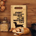 FONDCANYON Dachshund Bamboo Wood Cutting Board Kitchen Decor Brown by Deal US