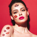 Kotbs Kiss Lips Temporary Tattoo Stickers 4-Pack Multi-colored Adults Kids by Deal US