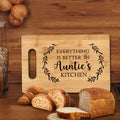 FONDCANYON Bamboo Cutting Board Kitchen Decor Brown Aunt Gift by Deal US