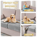 H.VERSAILTEX Chenille Loveseat Couch Cover 2pc Non-Slip Elastic Dove by Deal US