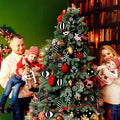 Arosche Christmas Candyland Tree Decorations 24Pcs Wooden Black Ornaments by Deal US