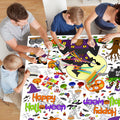 AKEROCK Halloween Coloring Tablecloth Decorations 118x54 Inches Paper by Deal US