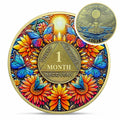 Sunflower 1 Year Sobriety Coin AA NA Recovery Medallion Butterfly Gift by Deal US