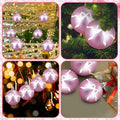 Sosation 24 Pink White Bow Ball Ornaments 1.97 Inch Christmas Tree Decor by Deal US