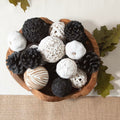 ANDALUCA Natural Tones Vase & Bowl Mini Pumpkins Pinecone Balls Black White by Deal US