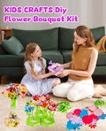 Maylatte Fabric Flower Bouquets DIY Craft Kit for Girls Ages 4-8 with Box by Deal US