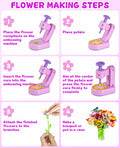 Maylatte Fabric Flower Bouquets DIY Craft Kit for Girls Ages 4-8 with Box by Deal US