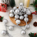 Motionchic 6.5ft Silver 24 Ball 2in Shatterproof Ornament Garland by Deal US