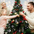 Arosche Christmas Candyland Tree Decorations 24Pcs Wooden Black Ornaments by Deal US