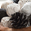 ANDALUCA Natural Tones Vase & Bowl Mini Pumpkins Pinecone Balls Black White by Deal US