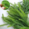 Belle Fleur 2 Pcs Real Touch Norfolk Pine Garland 6FT Green Artificial by Deal US