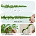 COAZEX 6FT Norfolk Pine Garland Real Touch Greenery with LED Lights Gold Ribbon by Deal US