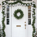 Motionchic 6.5ft Silver 24 Ball 2in Shatterproof Ornament Garland by Deal US