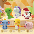 Krrbsr Christmas Gifts Crochet Kit 6PCS DIY Animal Amigurumi Yarn Craft Kit by Deal US