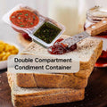 Uioecn 5PCS Double Compartment Condiment Containers with Lids Portable Reusable by Deal US