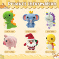 Krrbsr Christmas Gifts Crochet Kit 6PCS DIY Animal Amigurumi Yarn Craft Kit by Deal US
