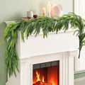 Belle Fleur 2 Pcs Real Touch Norfolk Pine Garland 6FT Green Artificial by Deal US