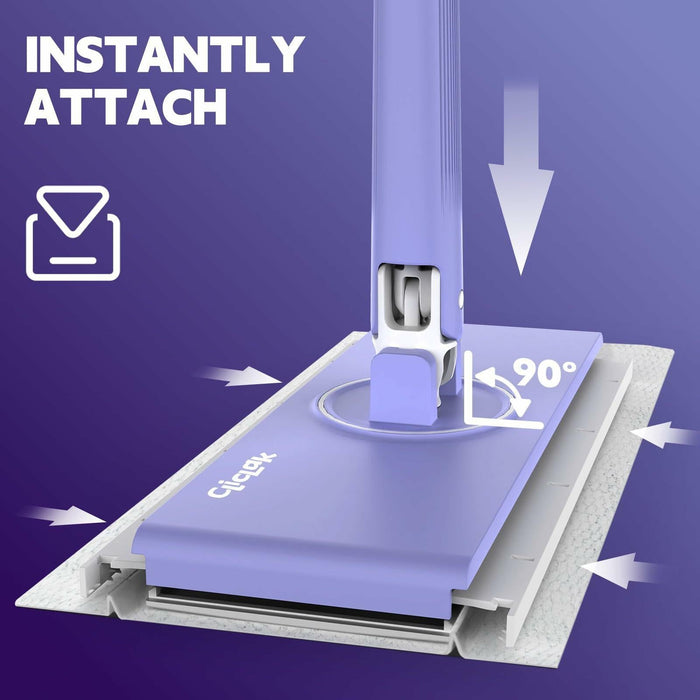 ciAmore ClicLak Sweeper Mop Clamp Clip Purple Compatible with Swiffer Pads by Deal US