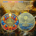 Sunflower 1 Year Sobriety Coin AA NA Recovery Medallion Butterfly Gift by Deal US