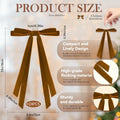 CUPLOOV 24 Pcs Brown Velvet Ribbon Bows 5x7 Inch Christmas Tree Decor by Deal US