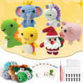 Krrbsr Christmas Gifts Crochet Kit 6PCS DIY Animal Amigurumi Yarn Craft Kit by Deal US