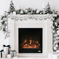 Motionchic 6.5ft Silver 24 Ball 2in Shatterproof Ornament Garland by Deal US