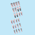 HPYFOI Halloween Press On Nails Long Coffin Matte Spider Web Ghost 24Pc by Deal US