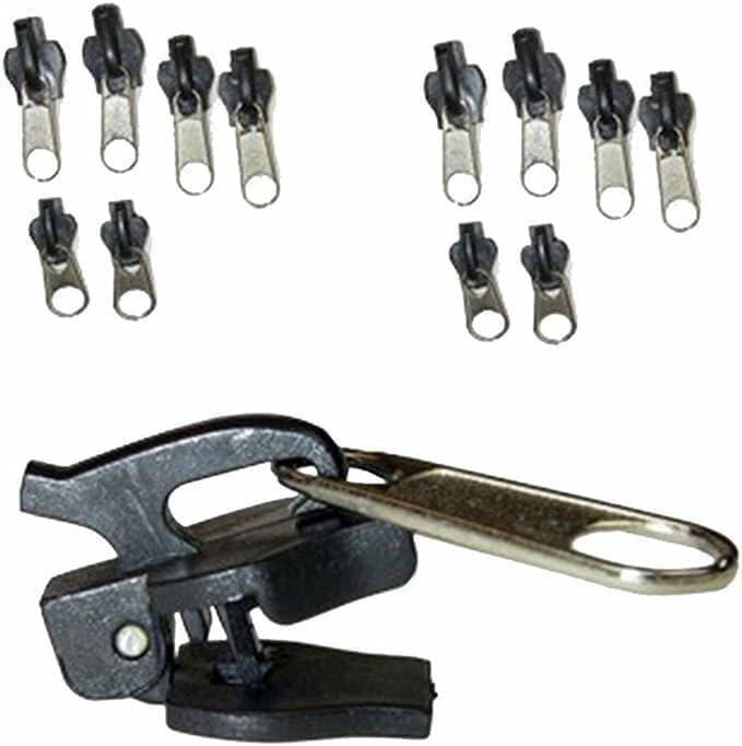 WsjiaboFux 6Pcs Black Zip Puller Zipper Repair Kit Replacement Fasteners by Deal US