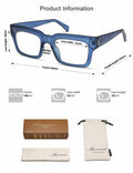 AMOMOMA Retro Square Blue Light Blocking Reading Glasses TR90 1.5 Strength by Deal US