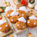 Wavwavw 6pcs Chef Gingerbread Man Xmas Tree Picks Multi Color 12.2in by Deal US