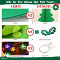 EMPOF Felt Christmas Tree 3.3ft DIY Set w/Lights & 32 Ornaments Colorful by Deal US