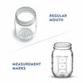 Paksh Novelty Mason Jars 16oz Regular Mouth Glass Canning 5 Pack Clear Silver by Deal US