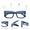 AMOMOMA Retro Square Blue Light Blocking Reading Glasses TR90 1.5 Strength by Deal US