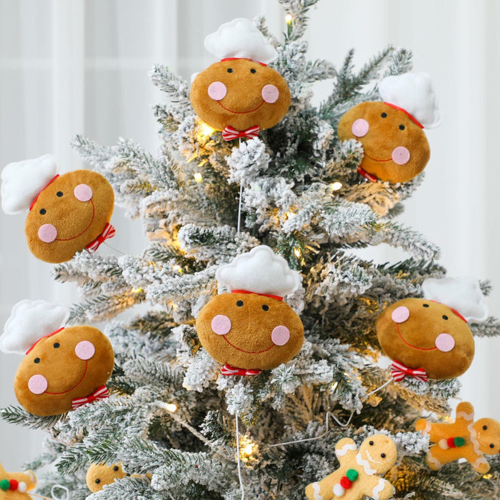 Wavwavw 6pcs Chef Gingerbread Man Xmas Tree Picks Multi Color 12.2in by Deal US
