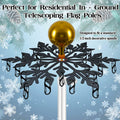 Voccos Christmas Tree Flag Pole Mega Topper Light Hooks Metal Snowflake 24 Hooks by Deal US